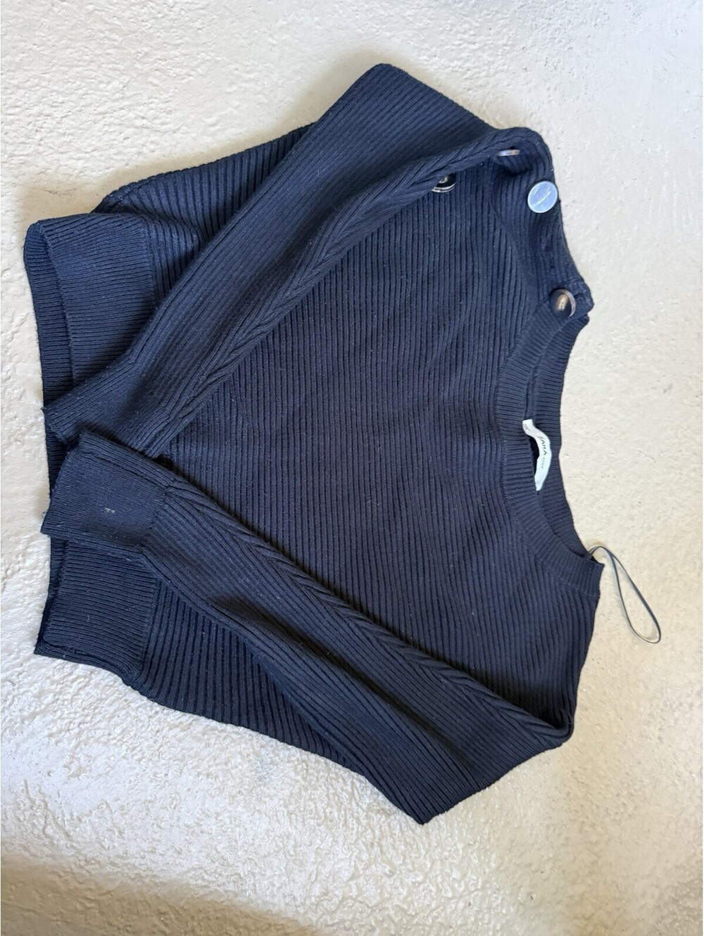 Zara Knit Unisex Pullover Sweater Black Size M